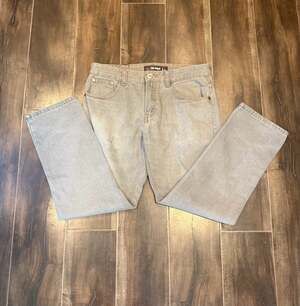 Eddie Domani Men's Light Wash Straight Leg Denim Jeans